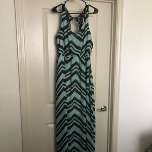 Long dress with black lace back